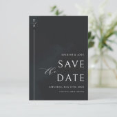 Ultramodern Minimaal zwart-wit sparen de datum Save The Date (Staand voorkant)