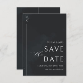 Ultramodern Minimaal zwart-wit sparen de datum Save The Date