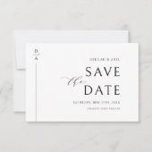 Ultramodern Minimaal zwart-wit sparen de datum Save The Date (Voorkant)