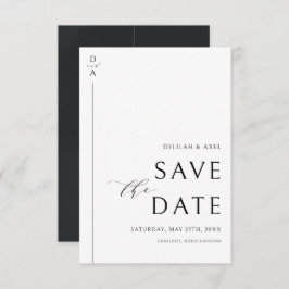 Ultramodern Minimaal zwart-wit sparen de datum Save The Date