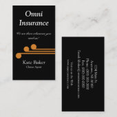 Ultramodern professioneel Visitekaartje, Oranje Visitekaartje (Voorkant / Achterkant)