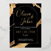 Ultramodern QR-codenumgoud Folie Uitnodiging (Voorkant)