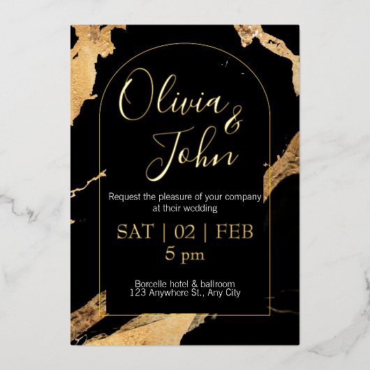 Ultramodern QR-codenumgoud Folie Uitnodiging (Voorkant)