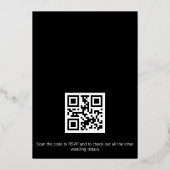 Ultramodern QR-codenumgoud Folie Uitnodiging (Achterkant)