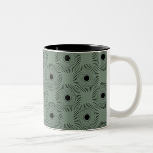 Ultramoderne Charm-Mok, Clover Green Tweekleurige Koffiemok (Rechts)