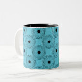 Ultramoderne Charm-Mok, Turquoise Tweekleurige Koffiemok (Voorkant links)