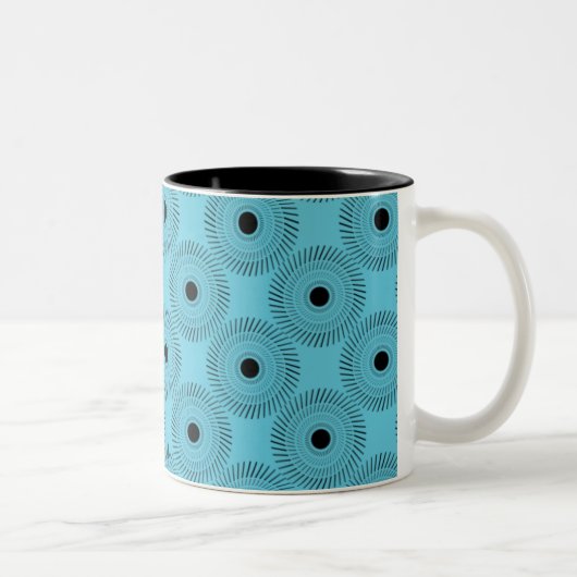 Ultramoderne Charm-Mok, Turquoise Tweekleurige Koffiemok (Rechts)