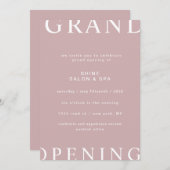 ultramoderne, elegante script grand opening kaart (Voorkant / Achterkant)