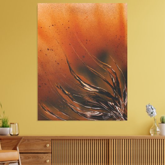 Ultramoderne expressionistische groei canvas afdruk (Insitu (Woonkamer))