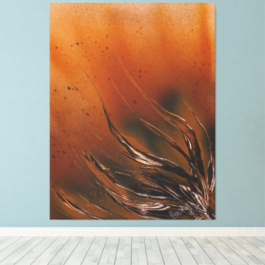 Ultramoderne expressionistische groei canvas afdruk (Insitu (Houten vloer))