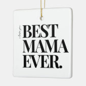 Ultramoderne, gedurfde 'beste mama ooit'-foto keramisch ornament (Links)