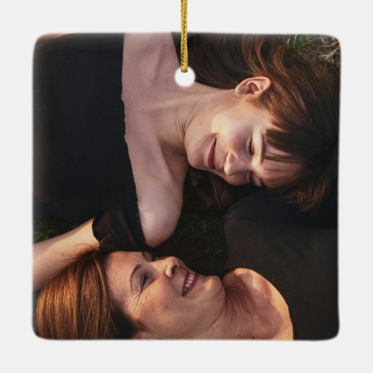 Ultramoderne, gedurfde 'beste mama ooit'-foto keramisch ornament (Achterkant)