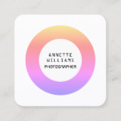 Ultramoderne gradiëntcirkeltechniek geïnspireerd vierkante visitekaartje (Voorkant)