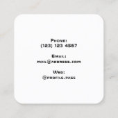 Ultramoderne gradiëntcirkeltechniek geïnspireerd vierkante visitekaartje (Achterkant)