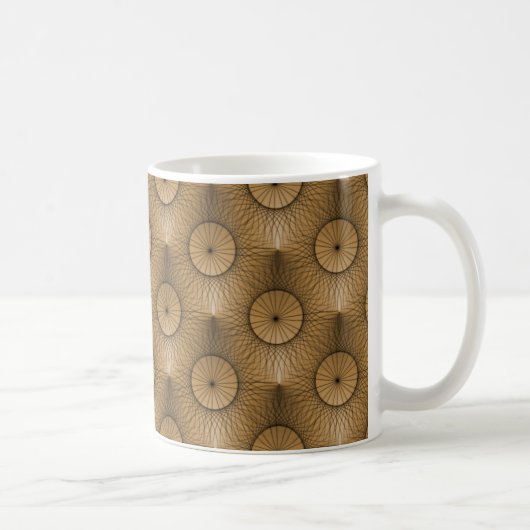 Ultramoderne grafische Mok, Golden Beige Koffiemok (Rechts)
