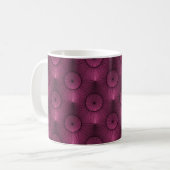 Ultramoderne grafische Mok, levendige Bourgogne Koffiemok (Voorkant links)