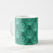 Ultramoderne grafische Mok, Seafoam Green Koffiemok (Voorkant links)
