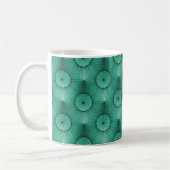 Ultramoderne grafische Mok, Seafoam Green Koffiemok (Links)
