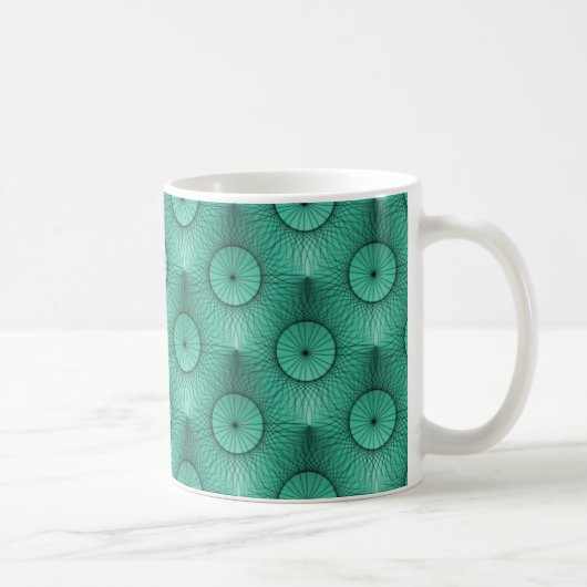 Ultramoderne grafische Mok, Seafoam Green Koffiemok (Rechts)