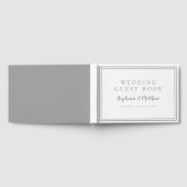Ultramoderne grijze witte chic eenvoudige minimali gastenboek (Volledig)