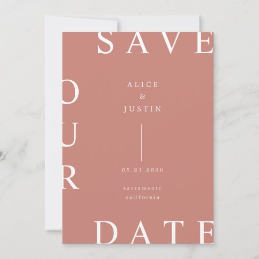 ultramoderne indeling De datum opslaan Kaart (Voorkant)