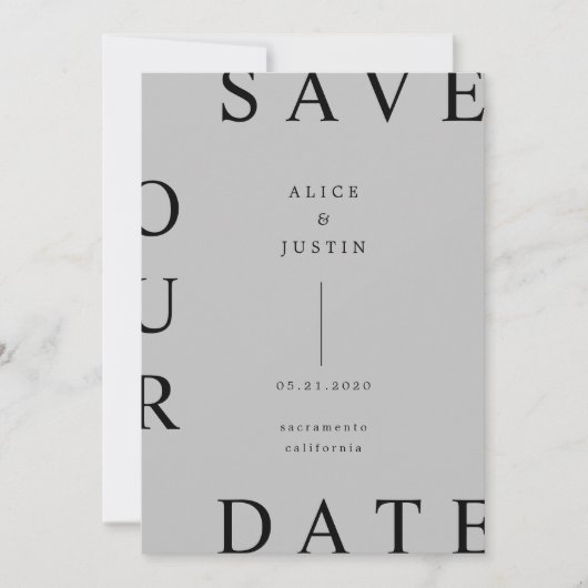 ultramoderne indeling De datum opslaan Kaart (Voorkant)