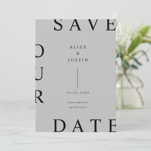 ultramoderne indeling De datum opslaan Kaart (Staand voorkant)