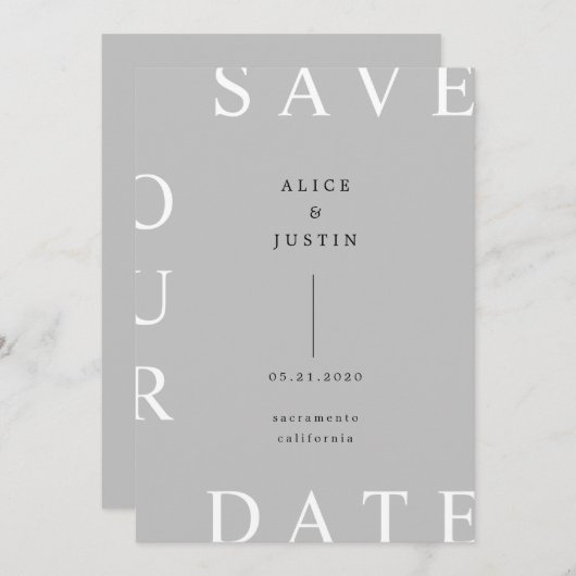 ultramoderne indeling De datum opslaan Kaart (Voorkant / Achterkant)