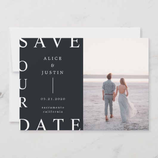 ultramoderne lay-outfoto sparen de Datum Kaart (Voorkant)