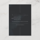 Ultramoderne minimale zwart-witRSVP Informatiekaartje (Achterkant)