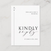 Ultramoderne minimale zwart-witRSVP Informatiekaartje (Voorkant)