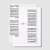 Ultramoderne minimalistische vetgedrukte namen bru vellum uitnodigingen (Offset)