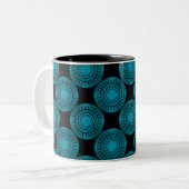 Ultramoderne perfecte Mok, Blauwgroen Tweekleurige Koffiemok (Voorkant links)
