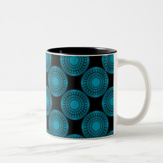 Ultramoderne perfecte Mok, Blauwgroen Tweekleurige Koffiemok (Rechts)