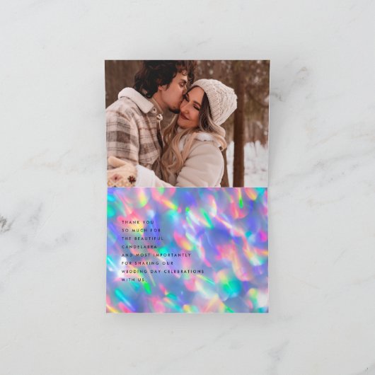 Ultramoderne TNX Simple Iridescent Bedankkaart (Binnen)