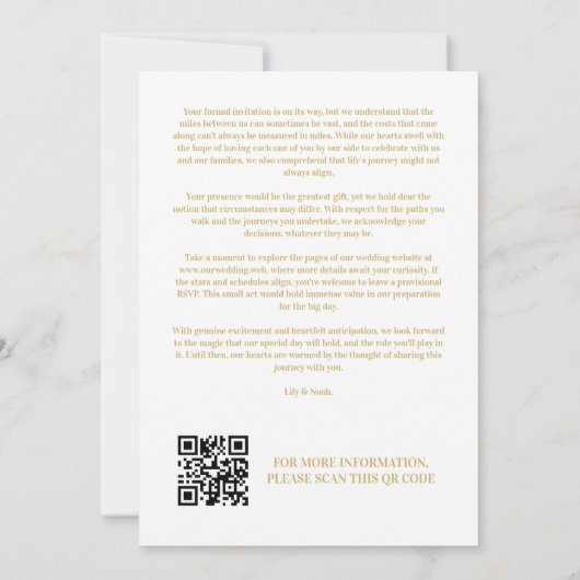 Ultramoderne Trendy Wit & Goud 4 Multi Foto's Save The Date (Achterkant)