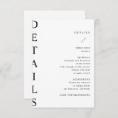 ultramoderne trouwgegevens, bijkomstkaart informatiekaartje (Voorkant / Achterkant)