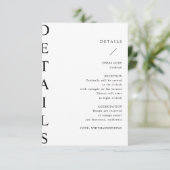 ultramoderne trouwgegevens, bijkomstkaart informatiekaartje (Staand voorkant)