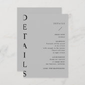 ultramoderne trouwgegevens, bijkomstkaart informatiekaartje (Voorkant / Achterkant)