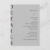 ultramoderne trouwgegevens, bijkomstkaart informatiekaartje (Voorkant)