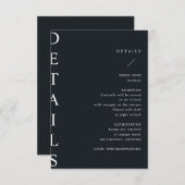 ultramoderne trouwgegevens, bijkomstkaart informatiekaartje (Voorkant / Achterkant)