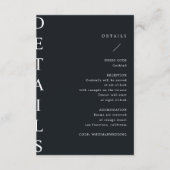 ultramoderne trouwgegevens, bijkomstkaart informatiekaartje (Voorkant)
