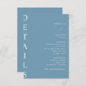 ultramoderne trouwgegevens, bijkomstkaart informatiekaartje (Voorkant / Achterkant)