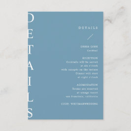 ultramoderne trouwgegevens, bijkomstkaart informatiekaartje