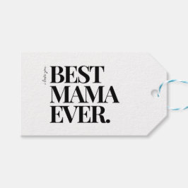 Ultramoderne vetgedrukte ‘beste mama ooit’ cadeaulabel