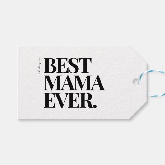 Ultramoderne vetgedrukte ‘beste mama ooit’ cadeaulabel (Voorkant (Horizontaal))