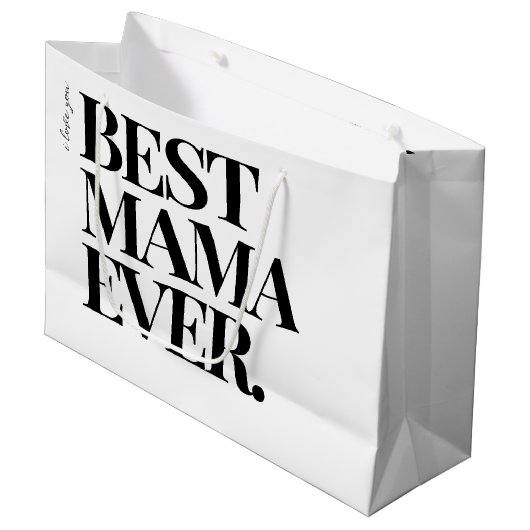 Ultramoderne vetgedrukte ‘beste mama ooit’ groot cadeauzakje (Voorkant Gekanteld)