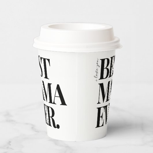 Ultramoderne vetgedrukte ‘beste mama ooit’ papieren bekers (Rechts)