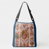 ultraoptische 17e-eeuwse barokafdruk crossbody tas (Voorkant)