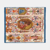 ultraoptische 17e-eeuwse barokafdruk fleece deken (Voorkant (Horizontaal))